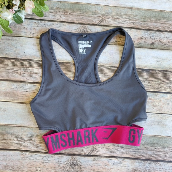 Gymshark Other - Gymshark Gray Pink Peek a Boo Sports Bra
